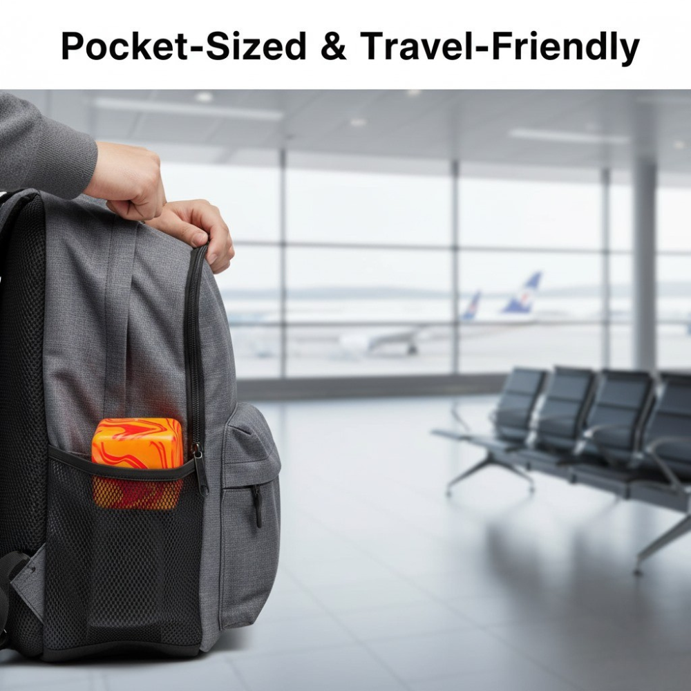 Square Stress Cube – Ice Cube Squishy Toy for Kids & Adults | Fidget Cube, Non-Toxic Sensory Squishy Ball, Stress Relief & Anxiety Toy – 2.17in