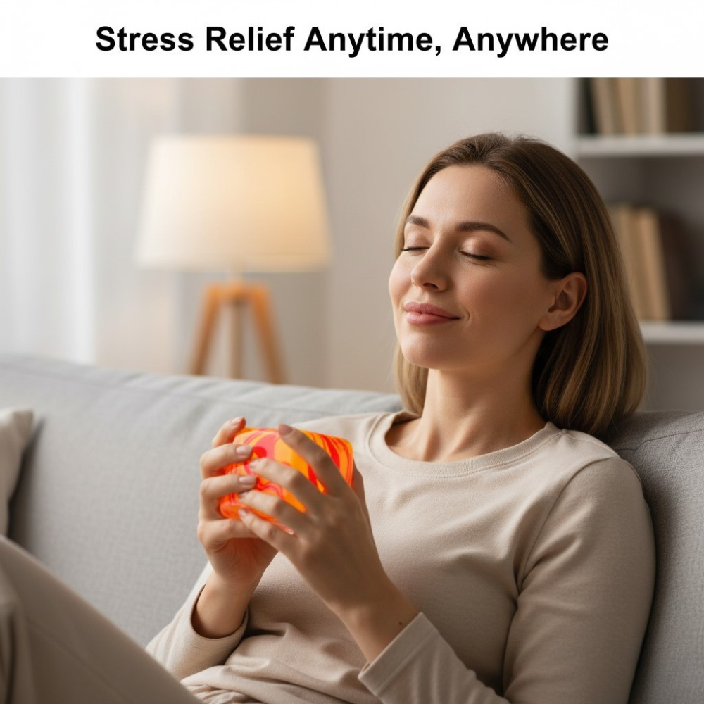 Square Stress Cube – Ice Cube Squishy Toy for Kids & Adults | Fidget Cube, Non-Toxic Sensory Squishy Ball, Stress Relief & Anxiety Toy – 2.17in