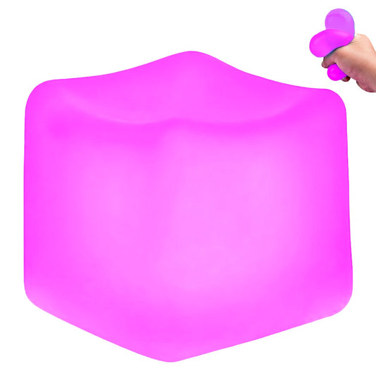 Stress Cube. Fidget Toys for Kids & Adults. Sensory Squeeze Toy- Non-Toxic, BPA-Free & Hypoallergenic - Squishy Cube Anxiety & Stress Reliever for Home, Office & School 2.17in (Purple)