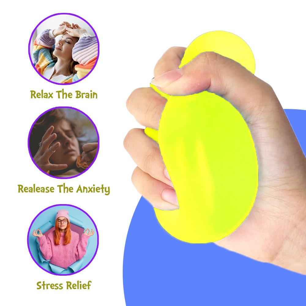 Square Stress Cube - Fidget Relief Toy for Kids & Adults Sensory Squishy Cube - Non Toxic, BPA-Free & Hypoallergenic- Anxiety & Stress Reliever for Home, Office & School 2.17inc (Yellow)